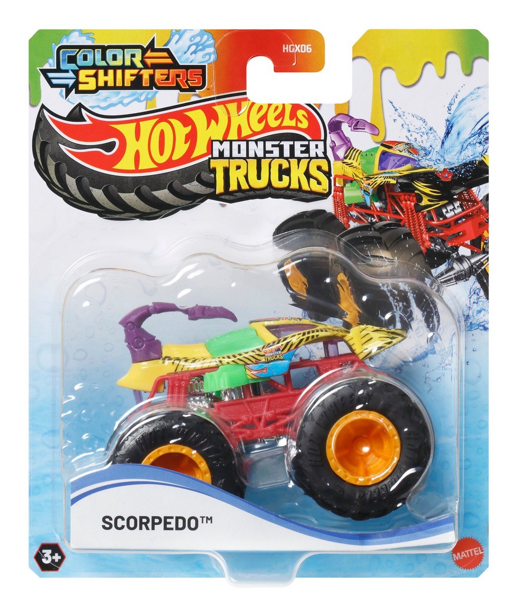 Hot Wheels Monster Trucks Color Shifters 1:64 - Scorpedo